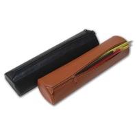 global small tan pencil and accessory case