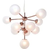 Globe, Chandelier Copper & frosted glass