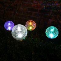 Globe Solar Light Colour Changing Stainless Steel