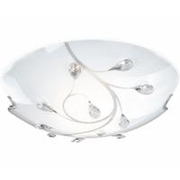 Globo Crystal Glass Ceiling Light Burgundy (40404-3)