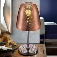 Glass with copper finish  Quasar table lamp
