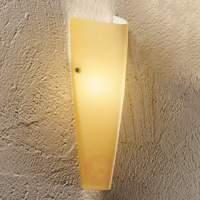 Glass wall light Dedalo amber coloured