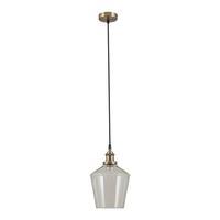 glass brass electrified pendant light