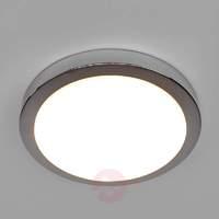 glossy chrome aras led ceiling lamp ip44