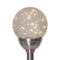 Glory - solar ground spike light with glass sphere