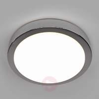 Glossy chrome Aras bathroom LED ceiling lamp