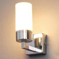 Glossy chrome bathroom wall light Stine