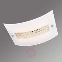 Glossy  LED ceiling light with curved shade