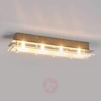 Glass ceiling light Levy with LED lamps