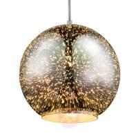 glass pendant light taina chrome plated 30 cm