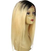 Glueless Full Lace Human Hair Wigs 130% Density Silky Straight Long Blonde Full Lace Wig With Bleached Knots