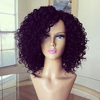 Glueless Full Lace Wig 100% Brazilian Human Hair Wig Kinky Curly 8-16inch Natural Color Virgin Hair
