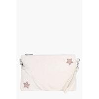 Glitter Star Clutch - white