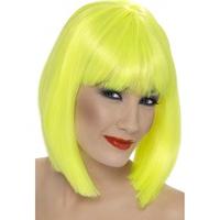 glam wig neon yellow