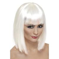 glam wig white