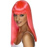 glamourama wig neon pink