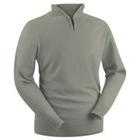 Glenbrae Lambswool Zip Neck Sweater Dove Grey