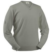 Glenbrae Lambswool V-Neck Sweater Dove Grey