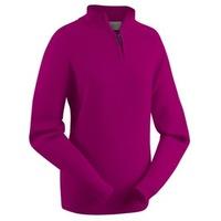 Glenbrae Lambswool Zip Neck Ladies Sweater Imperial