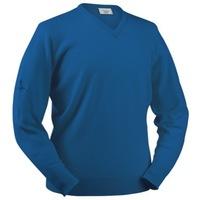 glenbrae lambswool v neck sweater denim