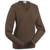 Glenbrae Lambswool V-Neck Ladies Sweater Latte