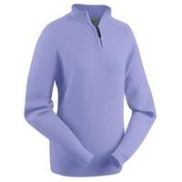 Glenbrae Lambswool Zip Neck Ladies Sweater Tulip