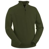 Glenbrae Lined Lambswool Zip Neck Sweater Loden