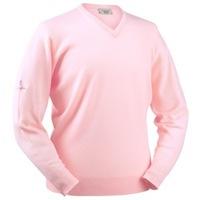 glenbrae lambswool v neck sweater pink