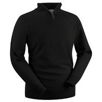 Glenbrae Lambswool Zip Neck Sweater Black