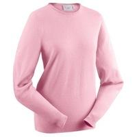 glenbrae lambswool crew neck ladies sweater rose