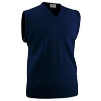 glenbrae lambswool v neck slipover navy