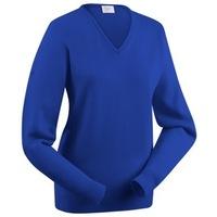 Glenbrae Lambswool V-Neck Ladies Sweater Iris