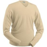 glenbrae merino v neck sweater oatmeal