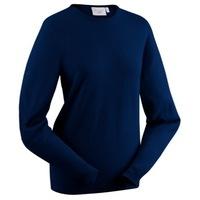 glenbrae lambswool crew neck ladies sweater navy