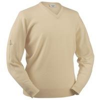 Glenbrae Lambswool V-Neck Sweater Oatmeal