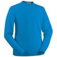 Glenbrae Lambswool Crew Neck Sweater Olympia Blue