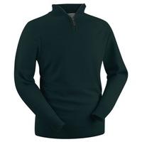 Glenbrae Lambswool Zip Neck Sweater Tartan Green