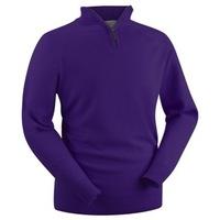 Glenbrae Lambswool Zip Neck Sweater Emperor