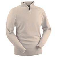 Glenbrae Lambswool Zip Neck Sweater Linen