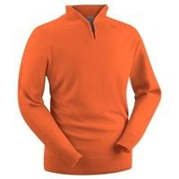 Glenbrae Lambswool Zip Neck Sweater Saffron