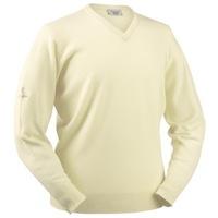Glenbrae Lambswool V-Neck Sweater Cream