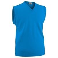 Glenbrae Lambswool V-Neck Slipover Olympia Blue