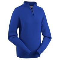 glenbrae lambswool zip neck ladies sweater iris