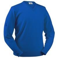 glenbrae lambswool v neck sweater royal