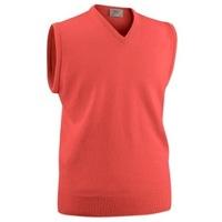 glenbrae lambswool v neck slipover coral