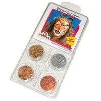 glitter motif set face lion