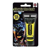glow in the dark body paint yellow 10ml blister pack