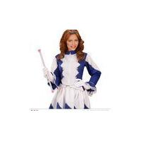 Glitter Majorette Mini Hat Blue And White For Fancy Dress Accessory