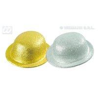 Glitter Bowler Gold / Silver Bowler Hats Caps & Headwear For Fancy Dress