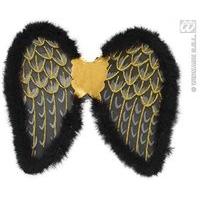 glitter wings withmarabou black accessory for christmas panto nativity ...